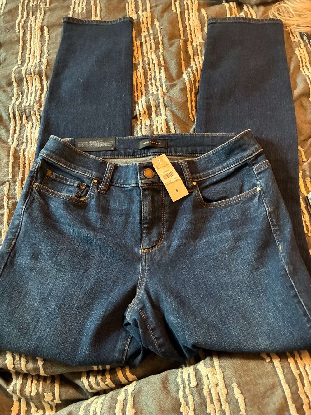 Ann Taylor Dark Blue Skinny Jeans